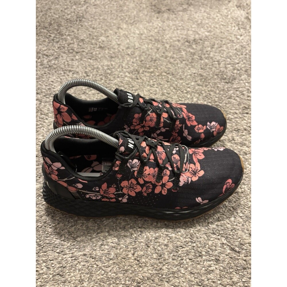 NOBULL‎ Ripstop Runners Women’s Size 7.5 Black Cherry Blossom Sneakers